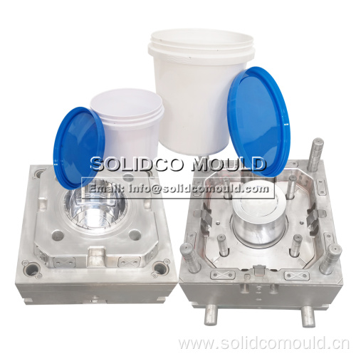 Round square paint pail bucket mould plastic mold